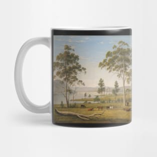 mr robinson s house on the derwent van diemen s land 1838 - John Glover Mug